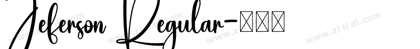Jeferson Regular字体转换